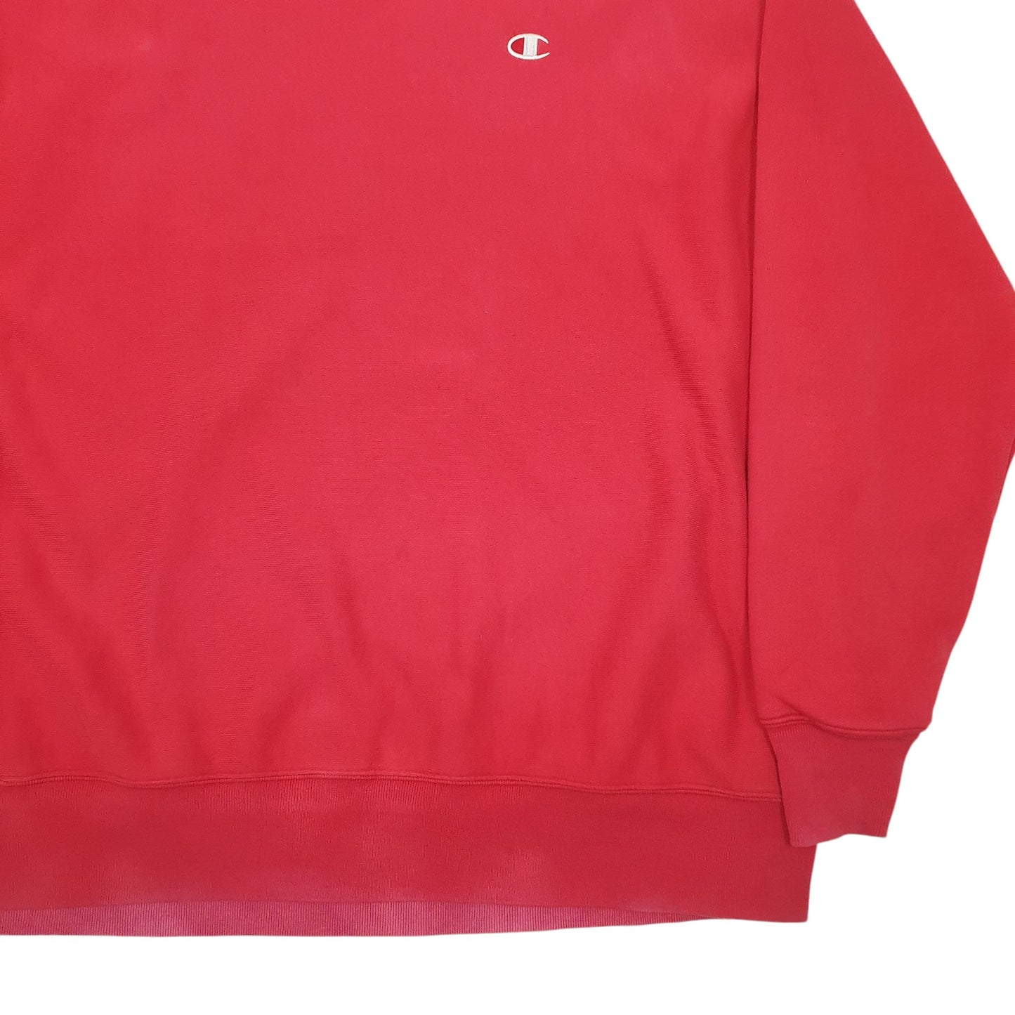 Mens Red Champion Reverse Weave Crewneck Jumper