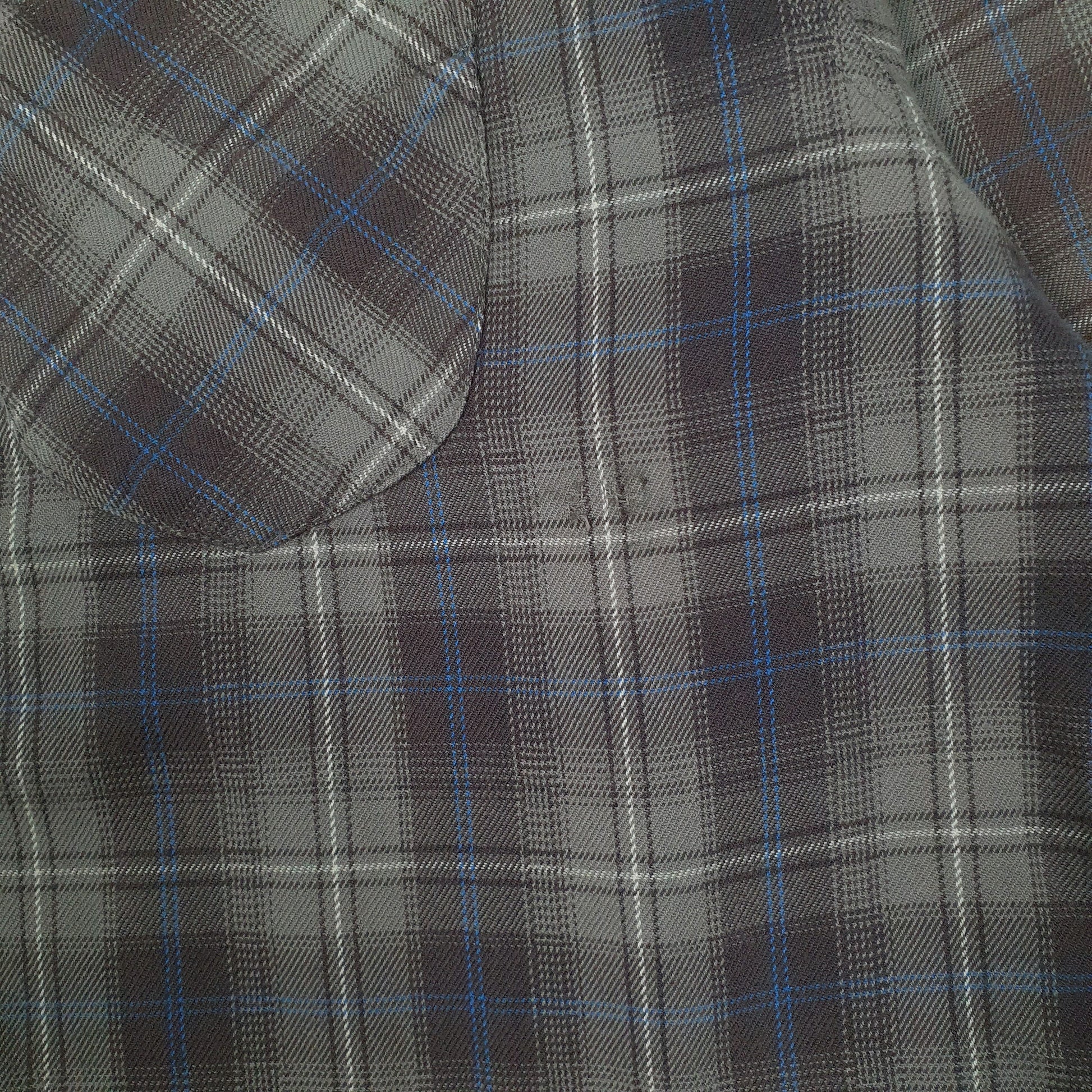 Mens Grey The North Face Plaid Insulated Full Zip Coat
