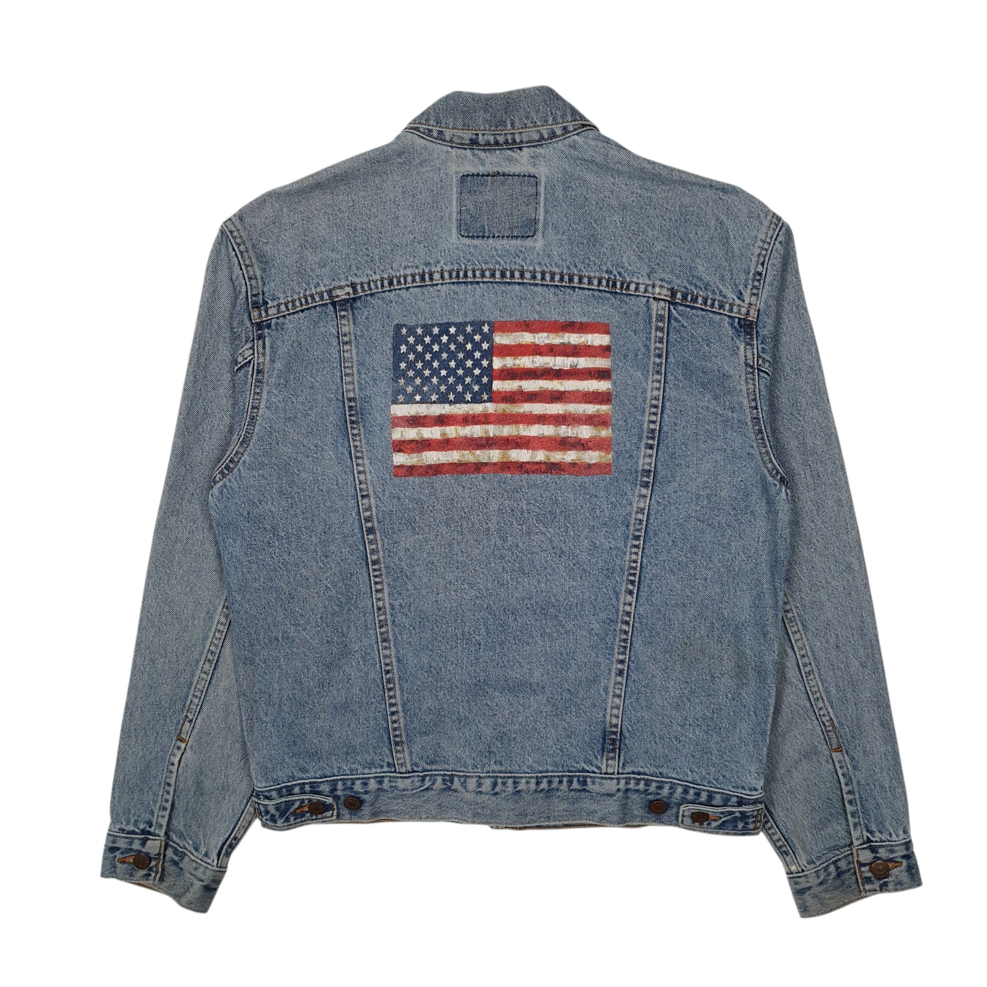 Mens Blue Levis Vintage 1990s Type 3 Trucker USA  Coat