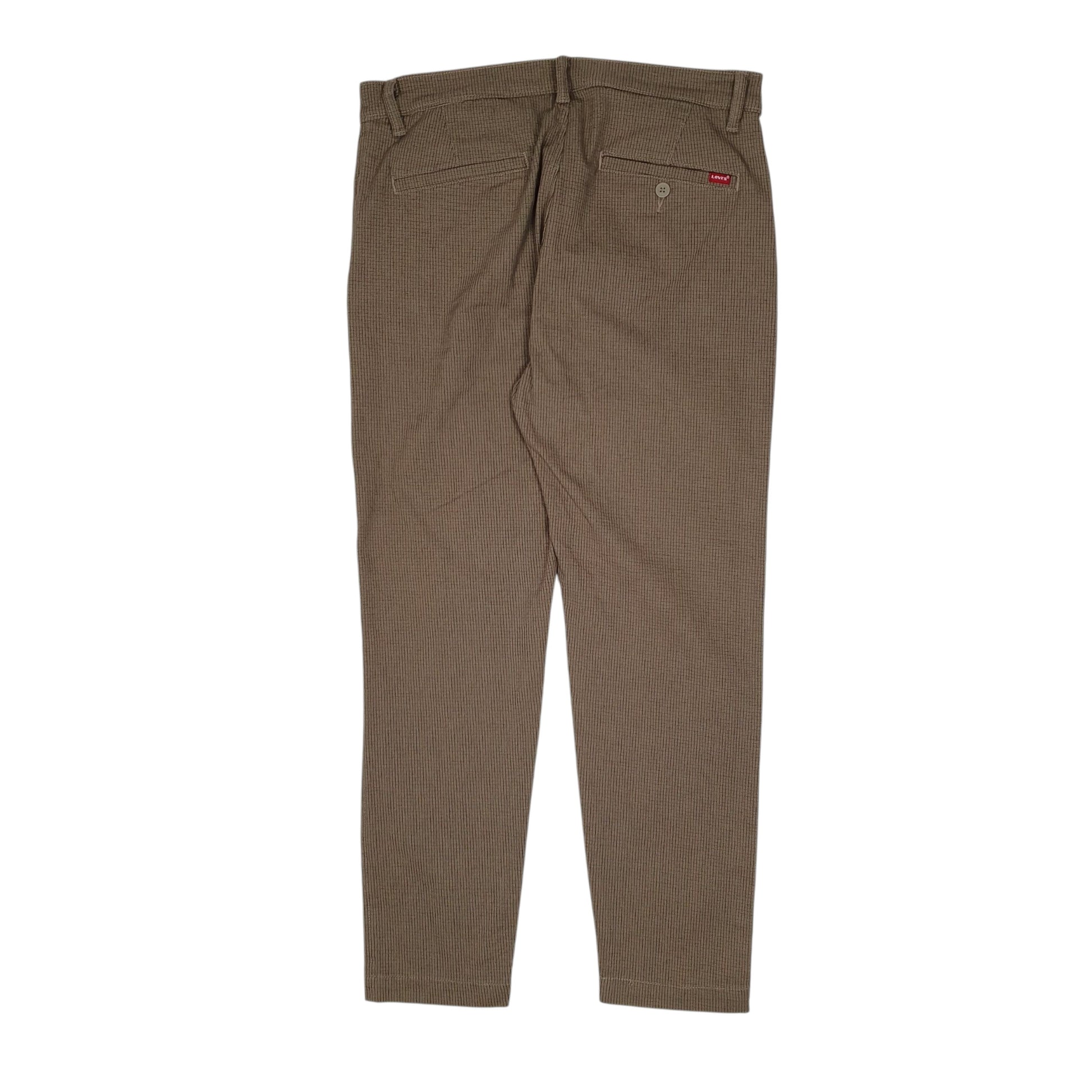 Mens Brown Levis Check Houndstooth  Trousers
