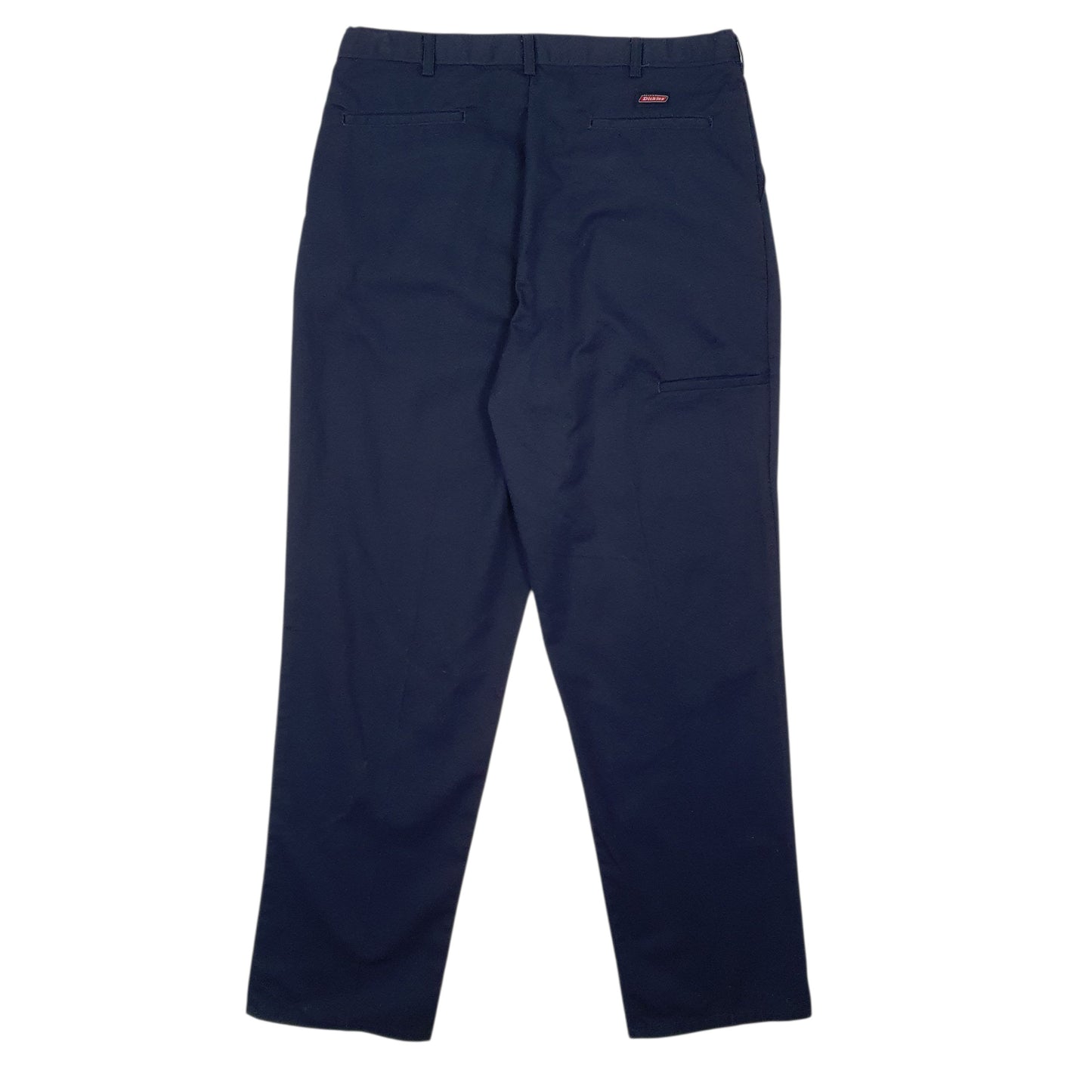 Mens Navy Dickies Workwear Pleated  Trousers