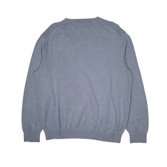 Mens Blue Tommy Hilfiger  V Neck Jumper