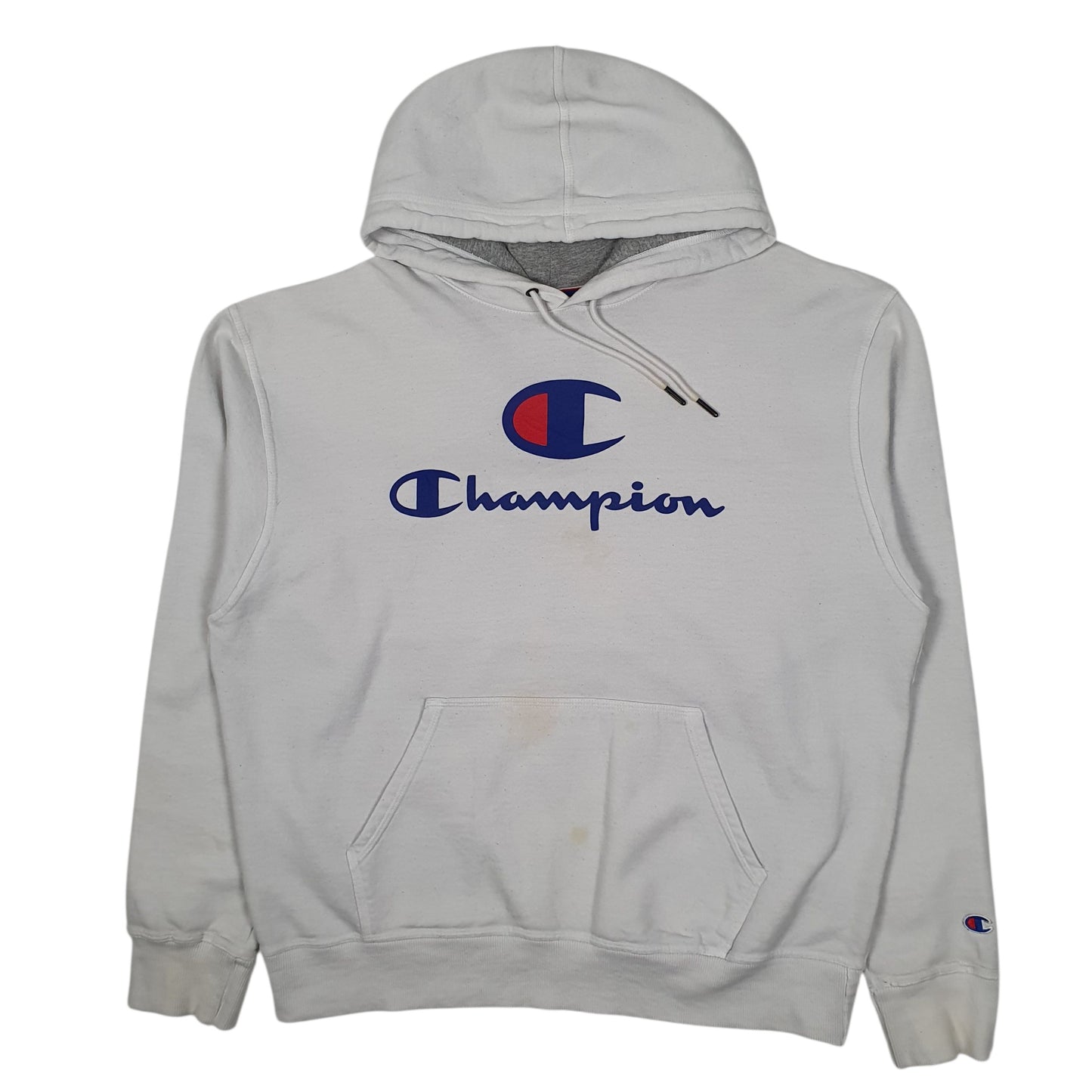 Mens White Champion  Hoodie Jumper