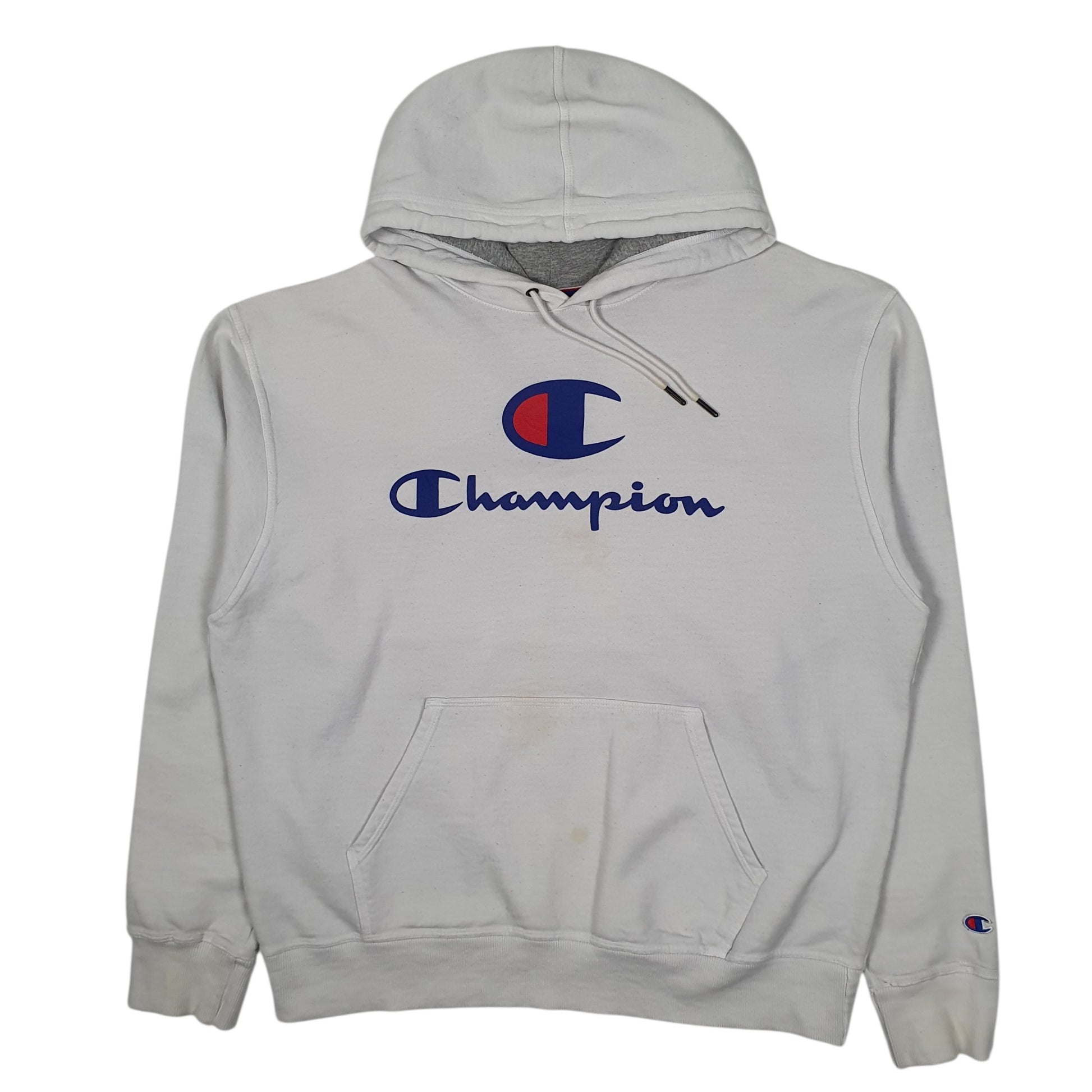 Mens White Champion  Hoodie Jumper