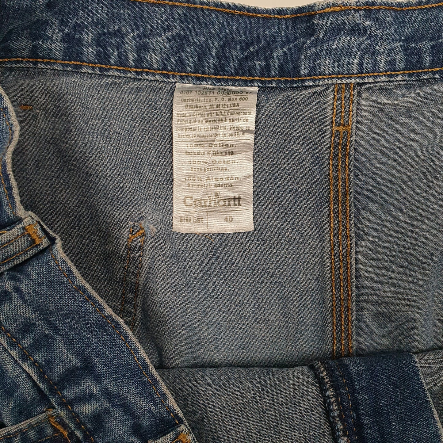 Mens Blue Carhartt   Shorts