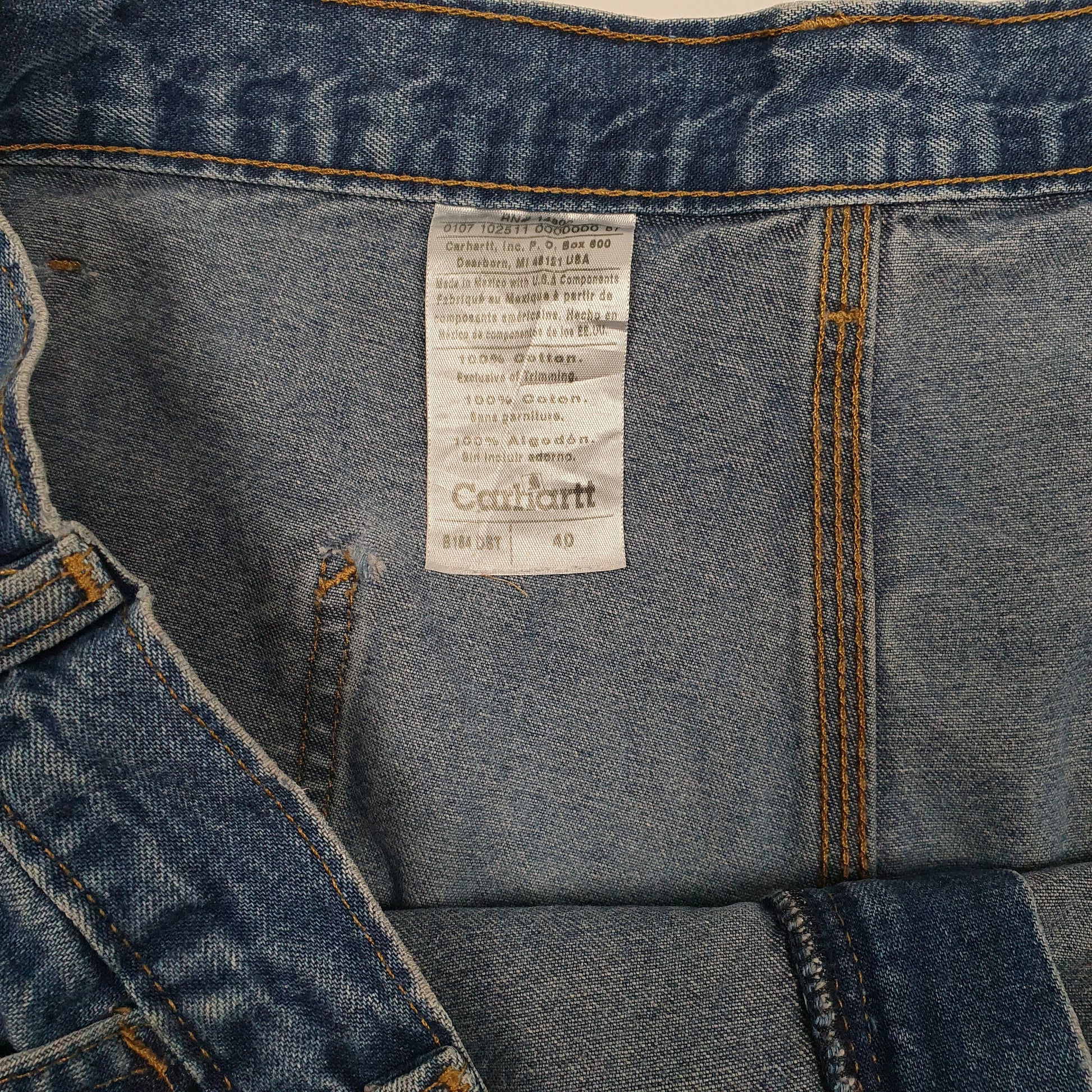 Mens Blue Carhartt   Shorts