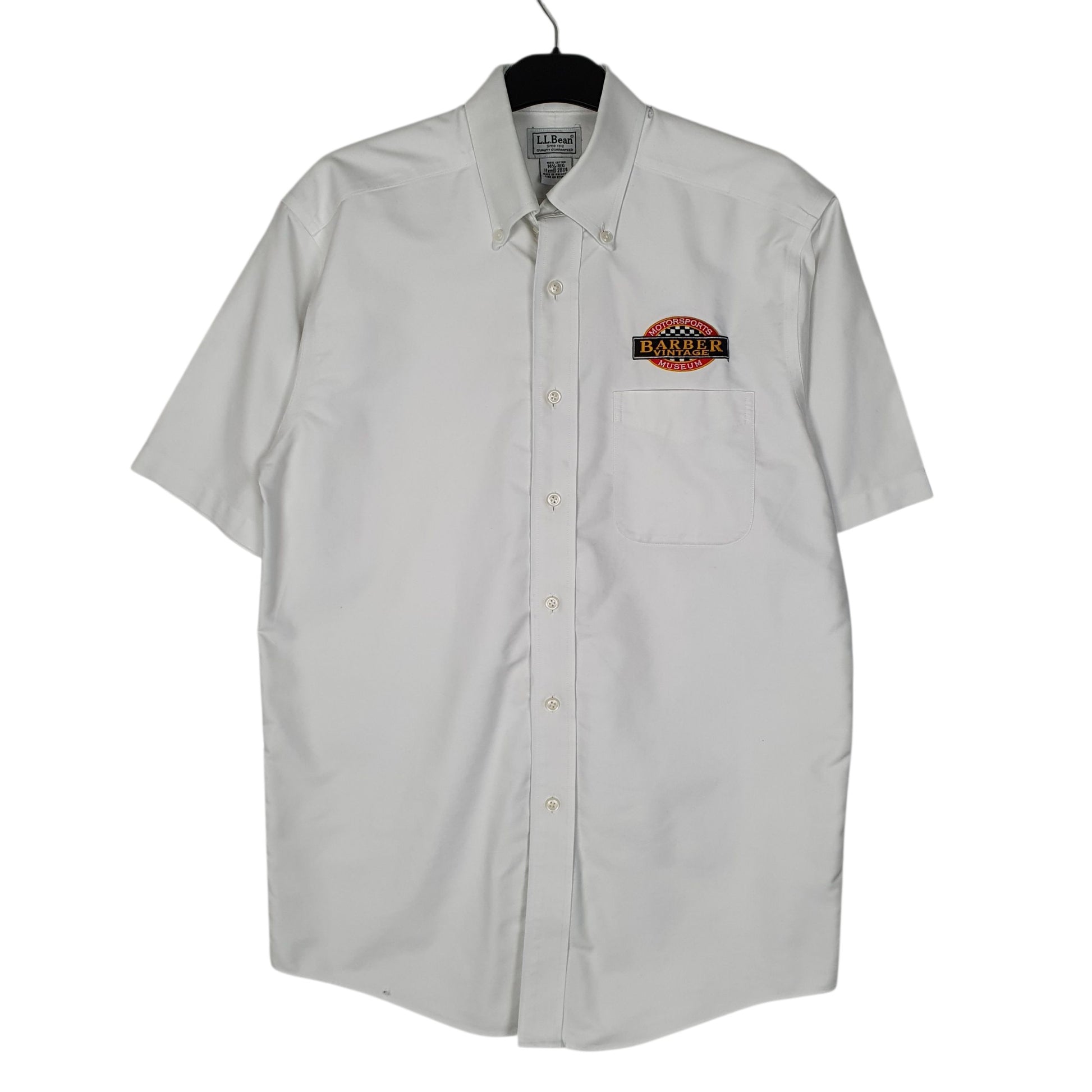 Mens White L.L.Bean  Short Sleeve Shirt