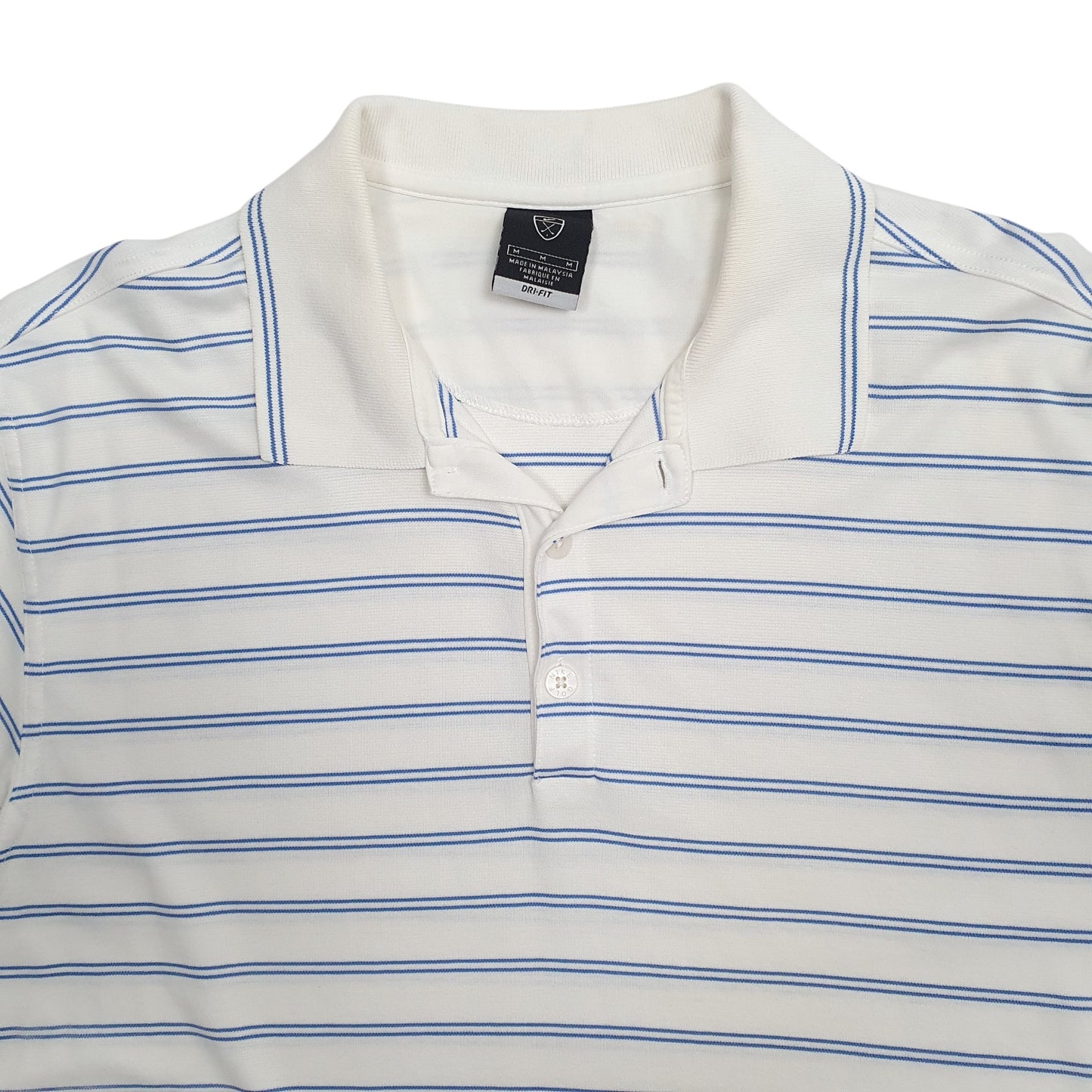 Mens White Nike  Crewneck Polo Shirt