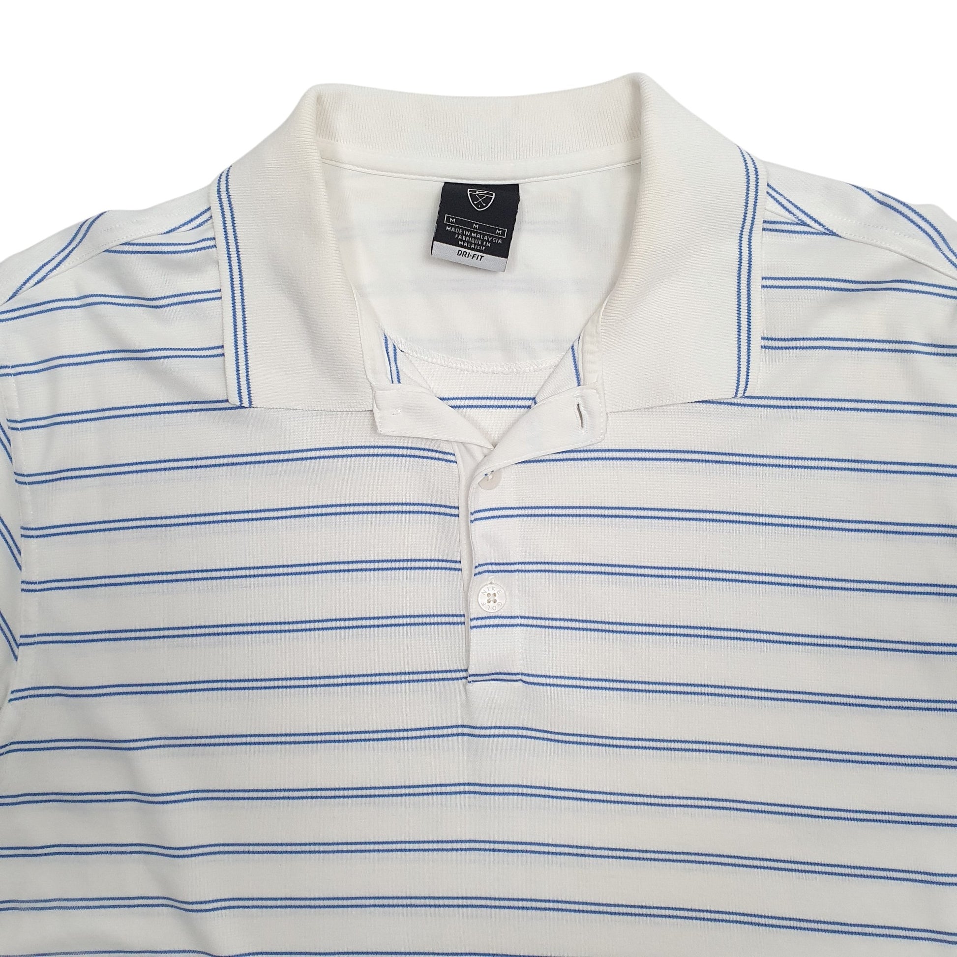 Mens White Nike  Crewneck Polo Shirt