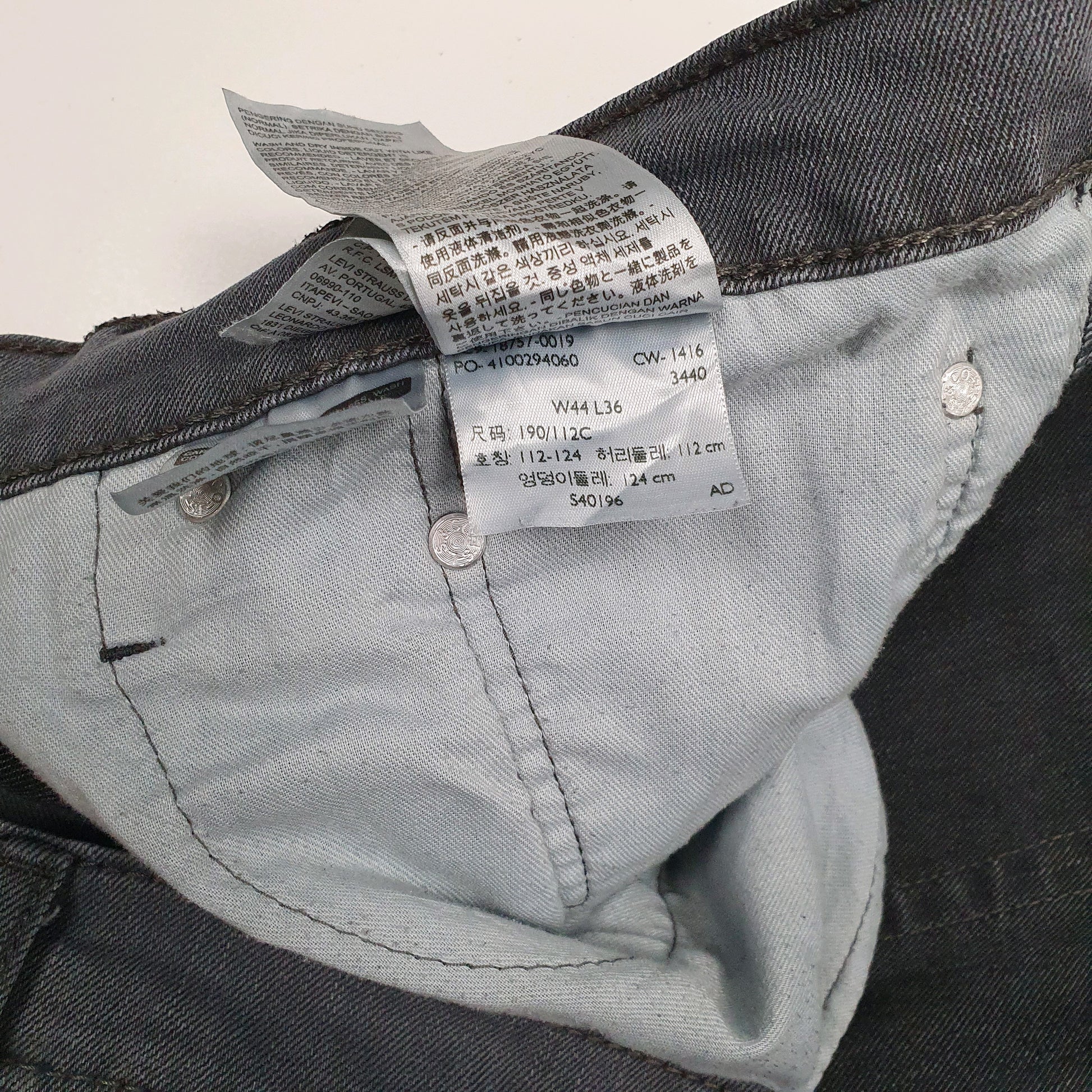 Mens Grey Levis   Jeans