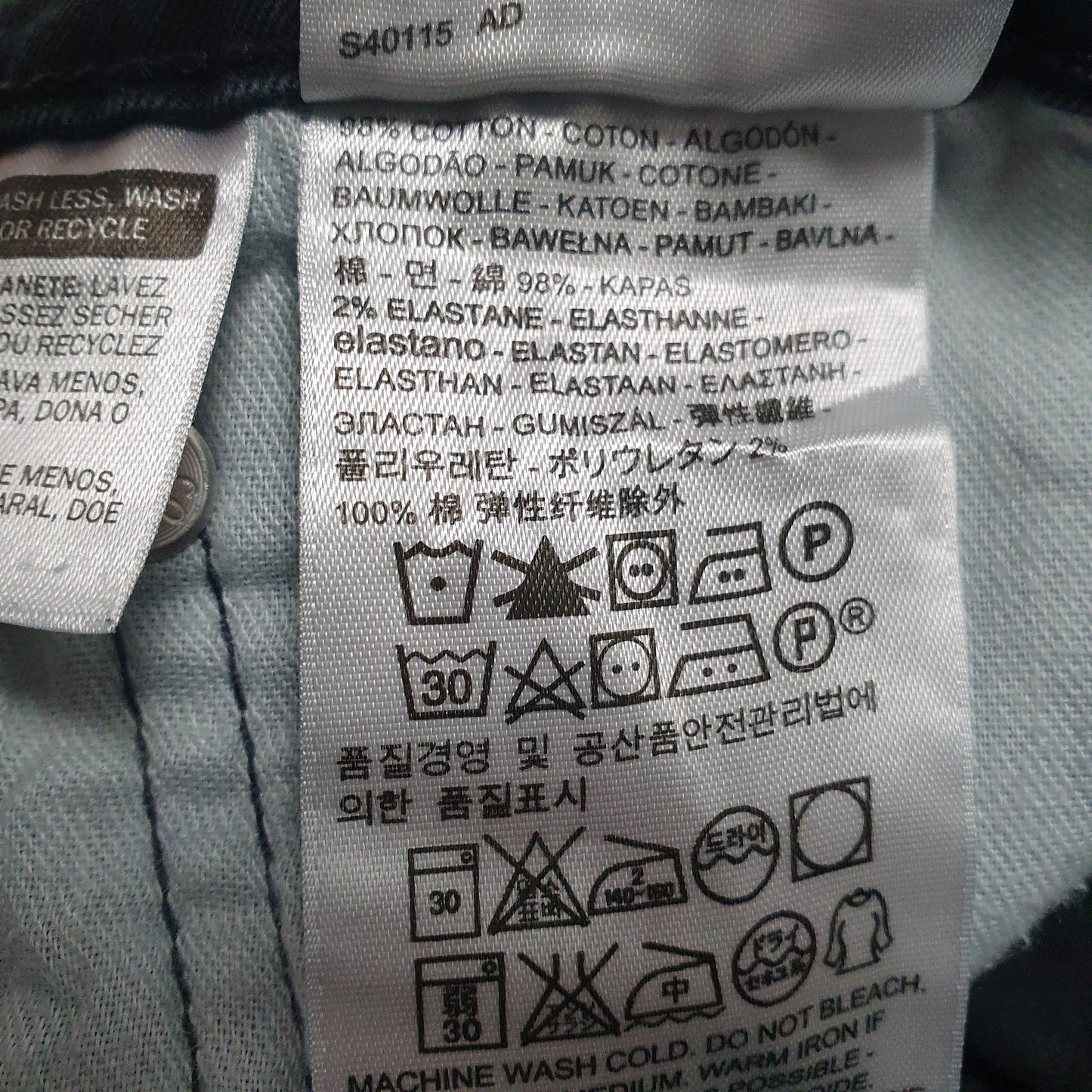 Mens Navy Levis   Jeans