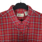 Mens Red L.L.Bean Vintage 90s Plaid  Shirt