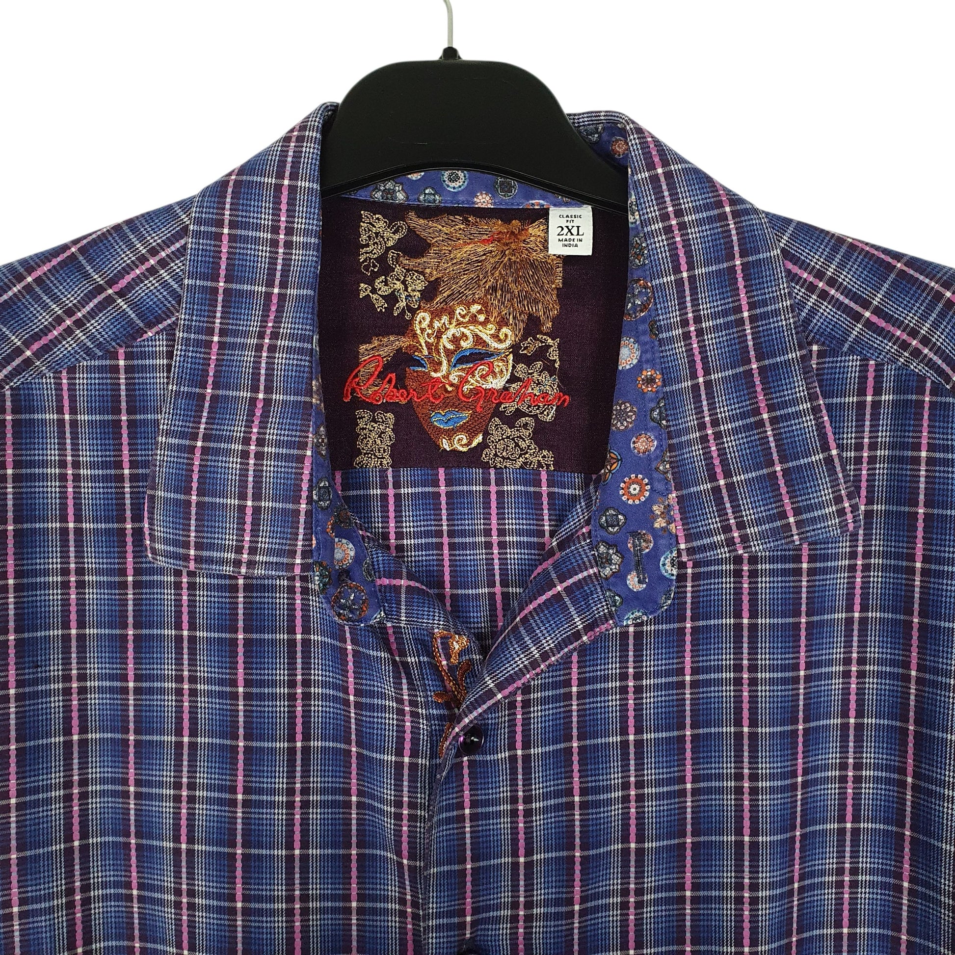 Mens Navy Robert Graham   Shirt