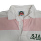 Mens Pink Barbarian Rugby Softball Hoodie Polo Shirt