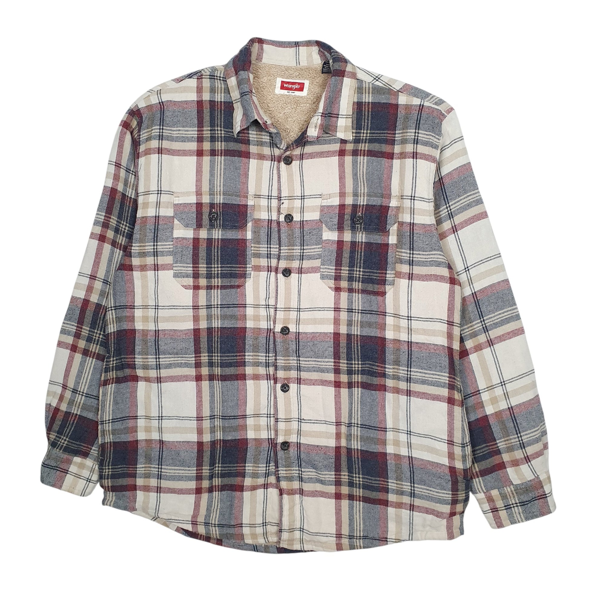 Mens Beige Wrangler Sherpa Lined  Coat