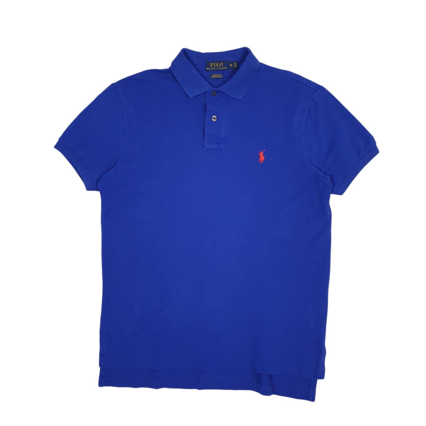 Mens Blue Polo Ralph Lauren Custom Fit Short Sleeve Polo Shirt