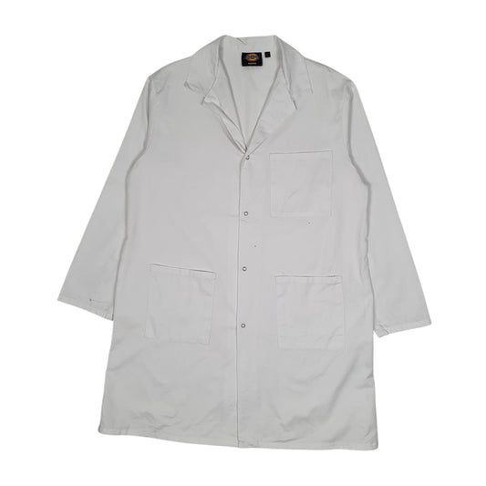 Mens White Dickies Redhawk Warehouse  Coat