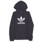 Mens Black Adidas Spellout Hoodie Jumper