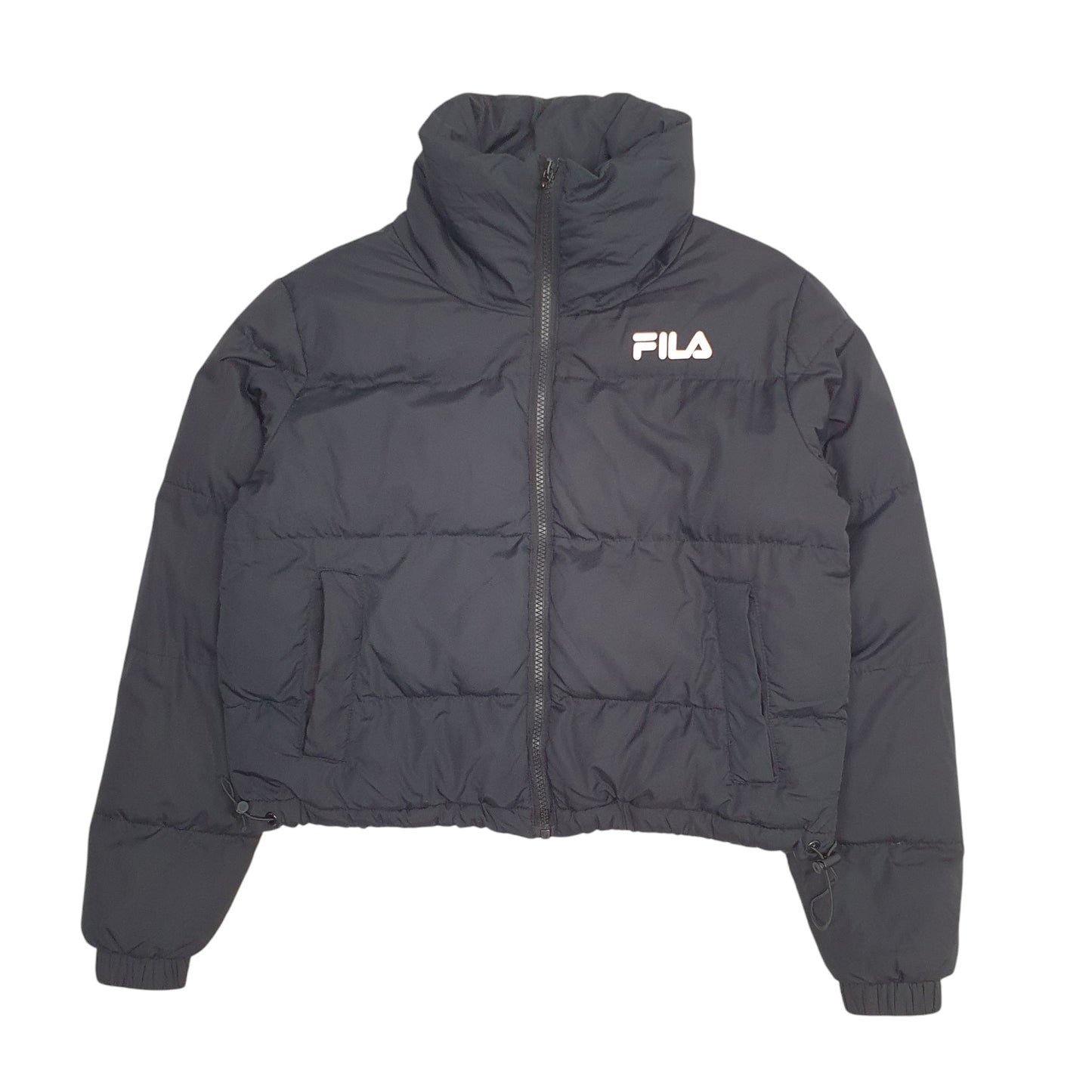 Womens Black Fila   Coat