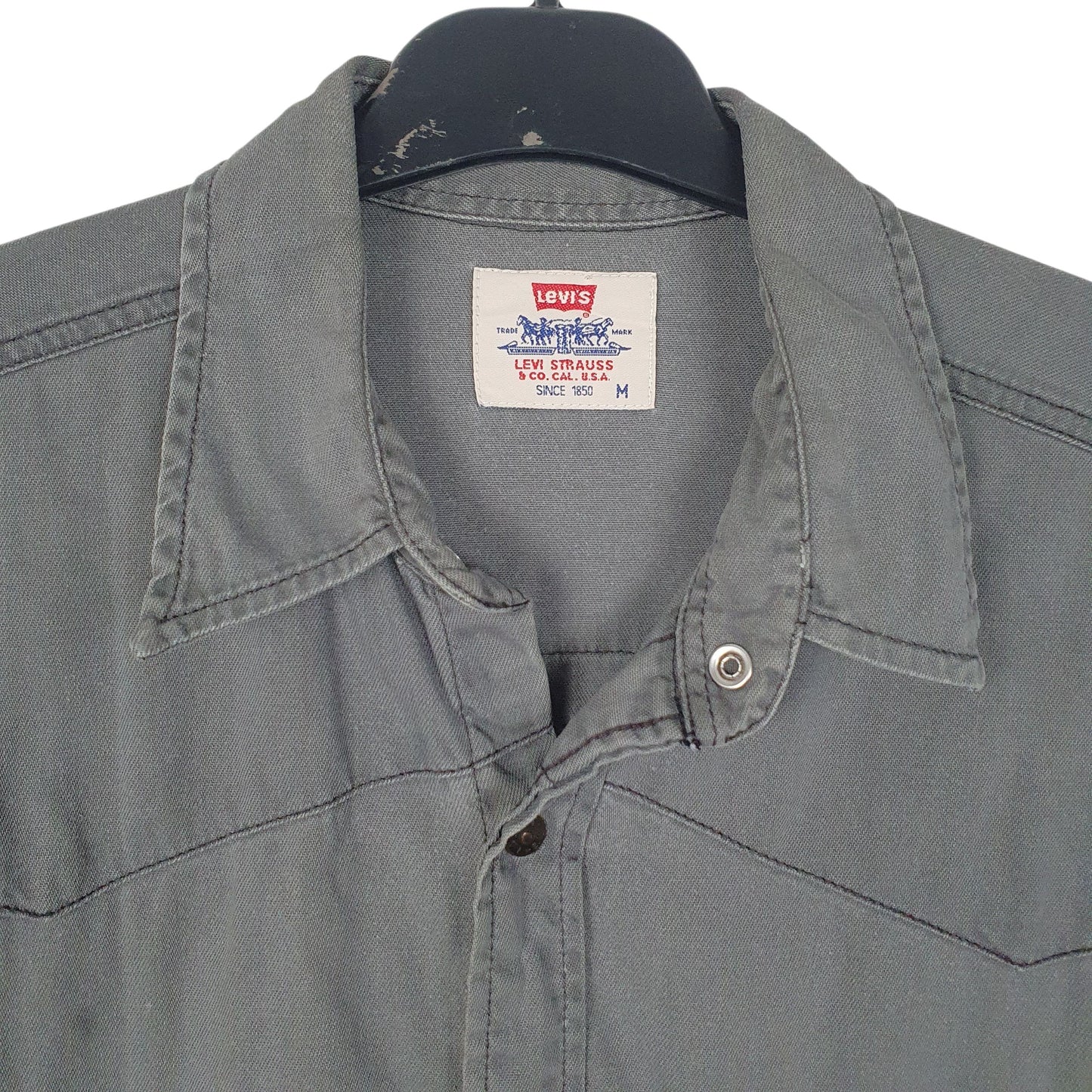Mens Grey Levis Denim  Shirt