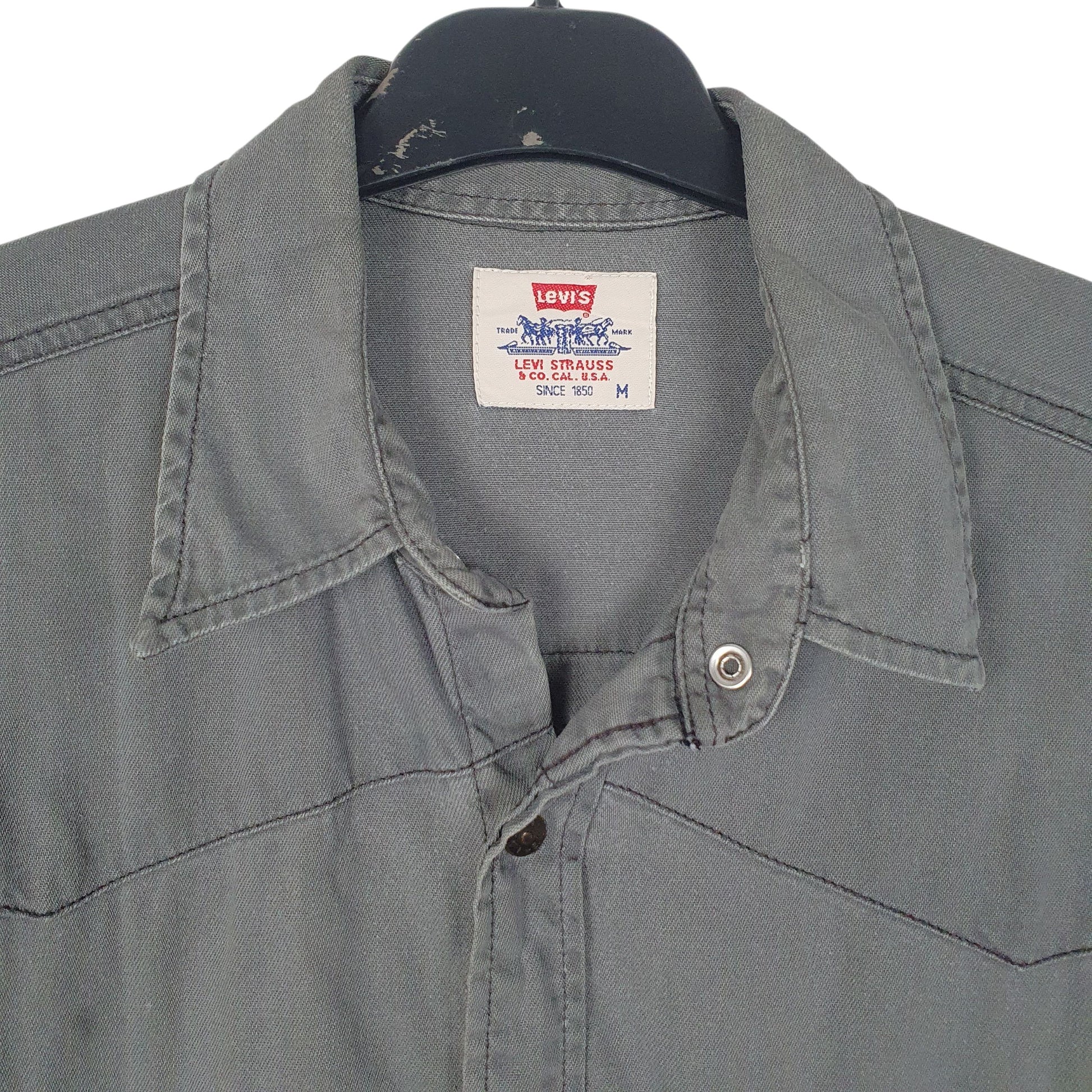 Mens Grey Levis Denim  Shirt