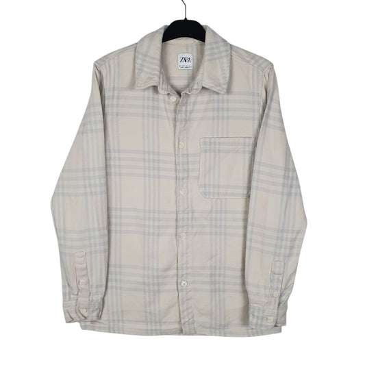 Mens Cream Zara Corduroy Long Sleeve Shirt