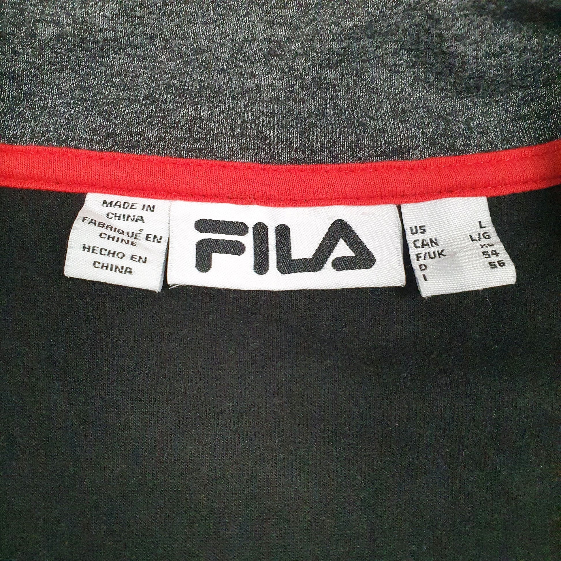 Mens Grey Fila  Full Zip Jumper