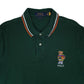 Mens Green Polo Ralph Lauren Polo Bear Basketball Hoodie Polo Shirt