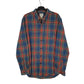 Mens Blue L.L.Bean Thick Flannel Plaid Long Sleeve Shirt
