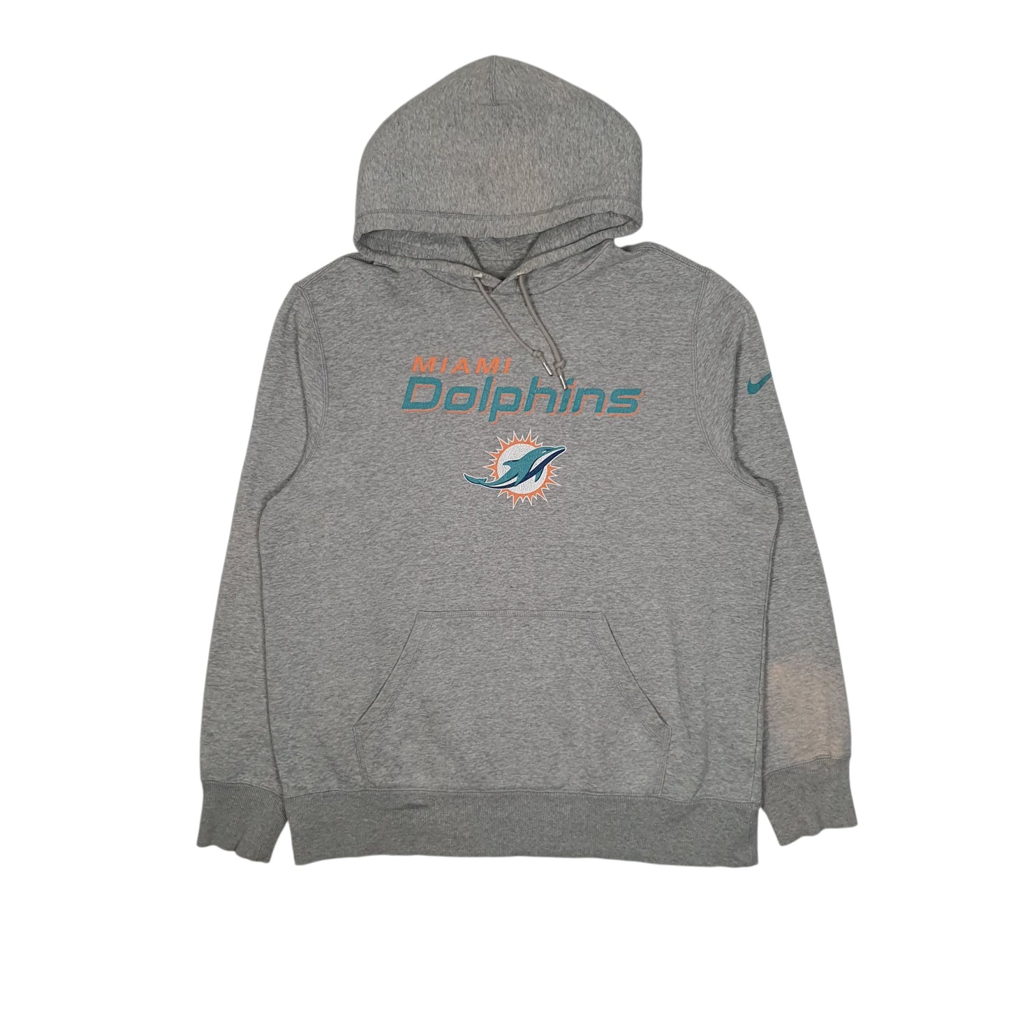 Mens Grey Nike NFL Miami Dolphins Hoodie Jumper