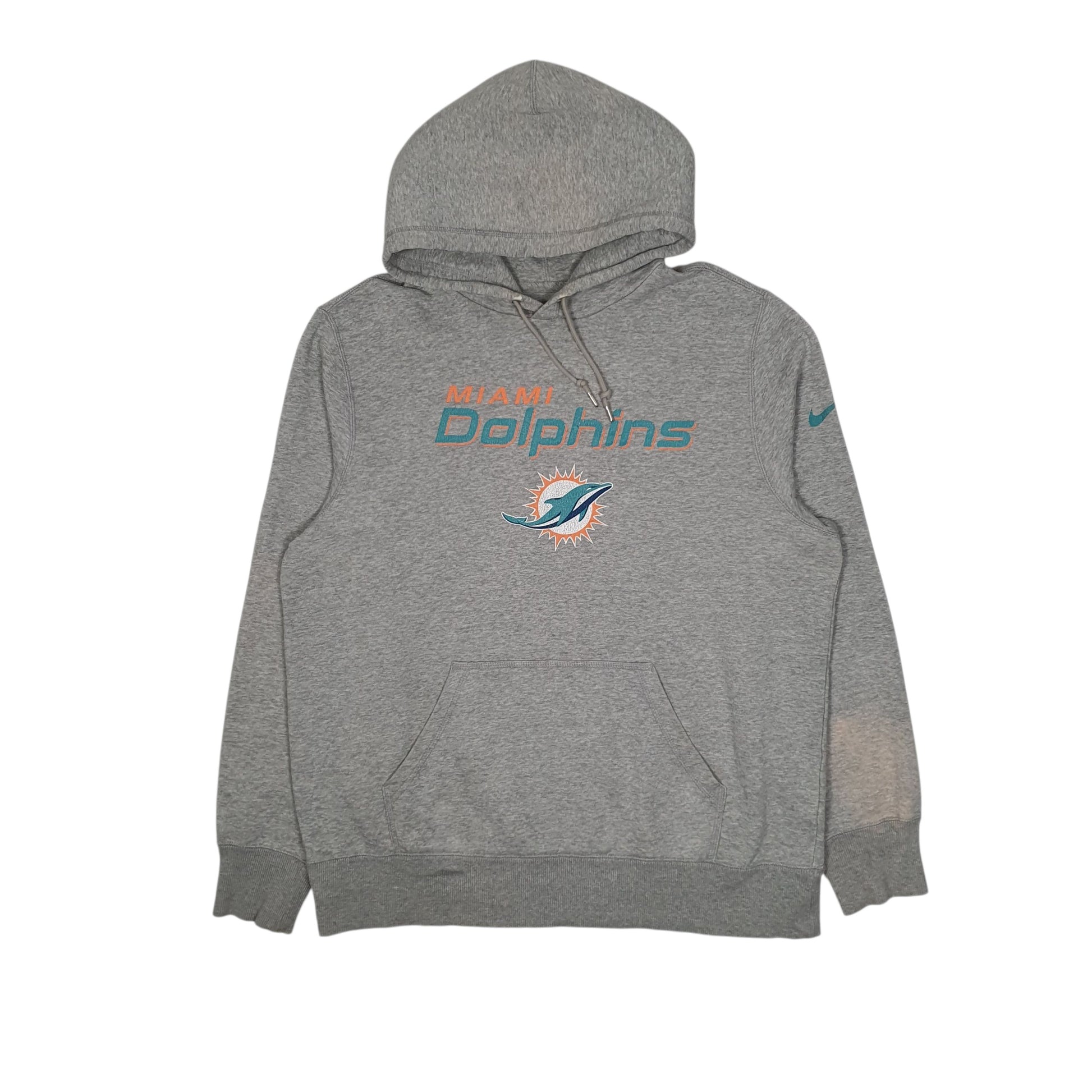 Mens Grey Nike NFL Miami Dolphins Hoodie Jumper