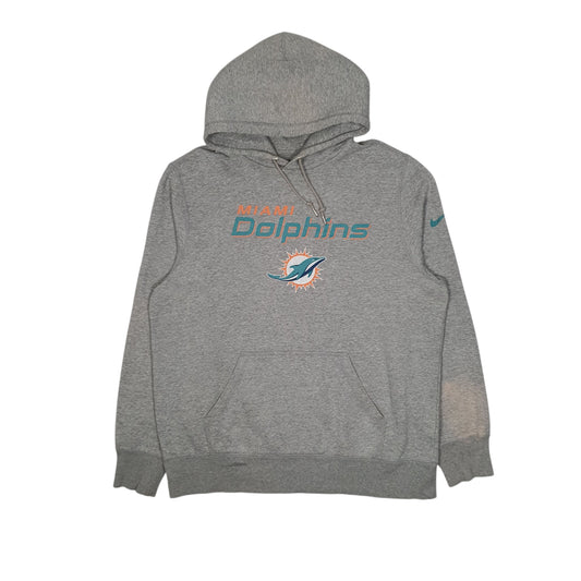Mens Grey Nike NFL Miami Dolphins Hoodie Jumper