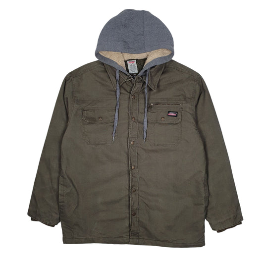 Mens Green Dickies Shacket Hoodie Chore  Coat