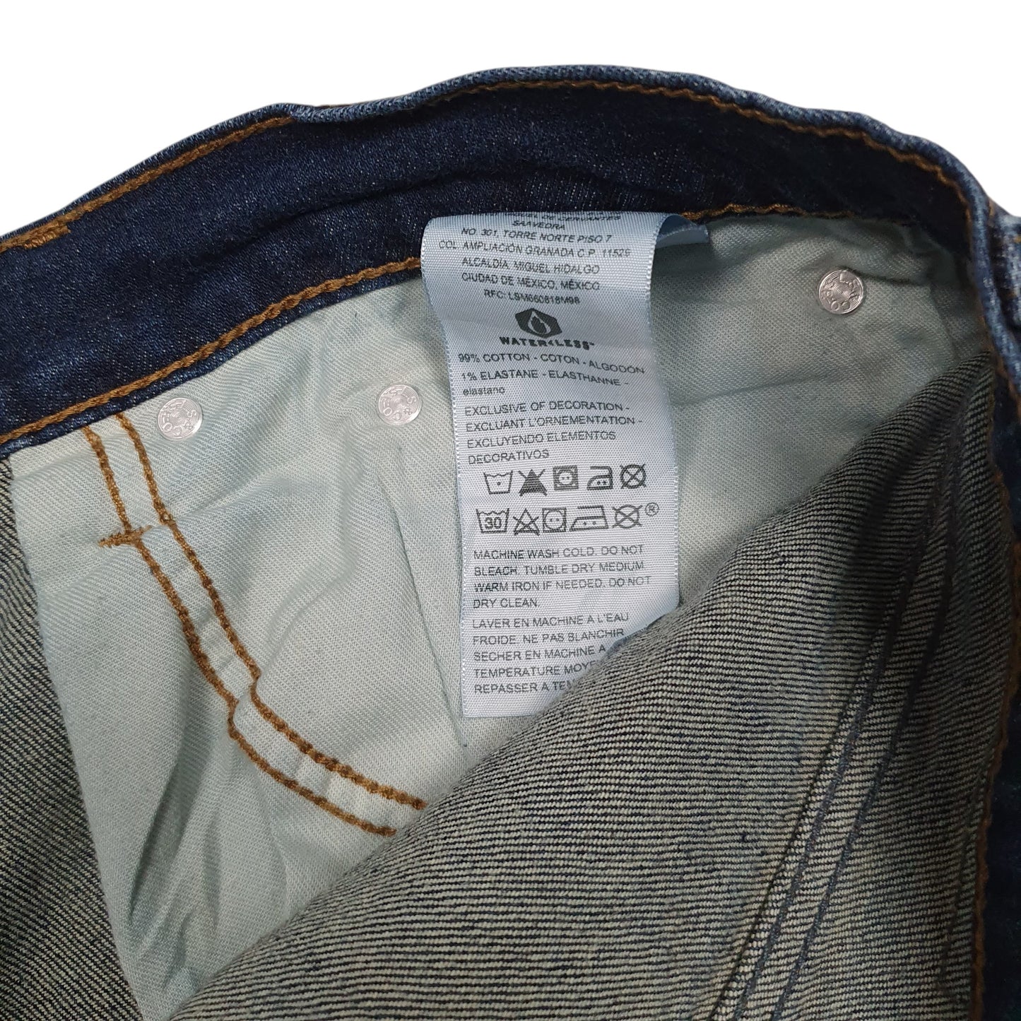 Mens Blue Levis Signature  Shorts