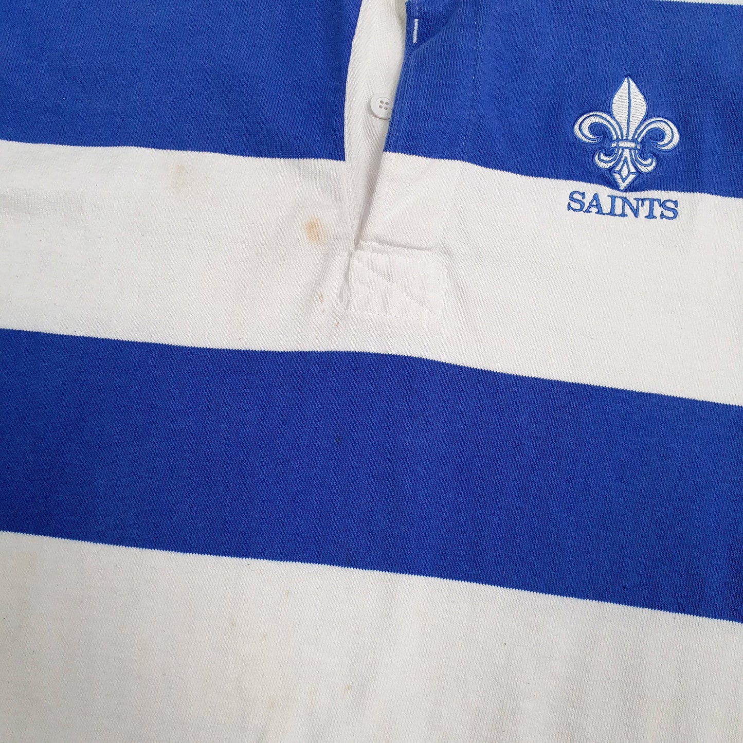 Mens Blue Barbarian Saints Rugby Crewneck Polo Shirt