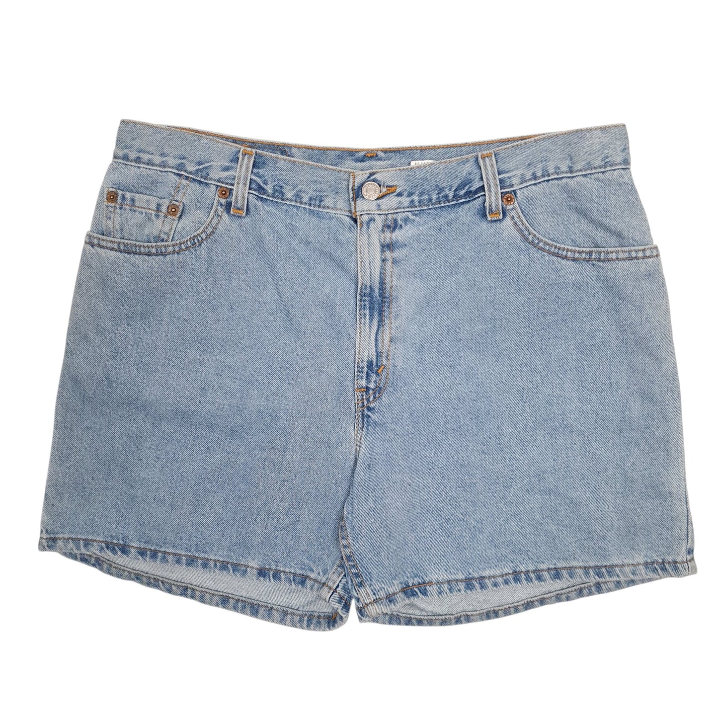 Womens Blue Levis 555 Vintage 90s Made In USA Guys Fit Denim Shorts