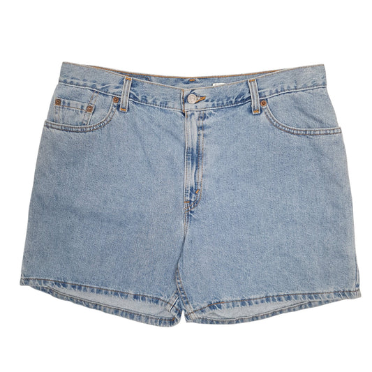 Womens Blue Levis 555 Vintage 90s Made In USA Guys Fit Denim Shorts