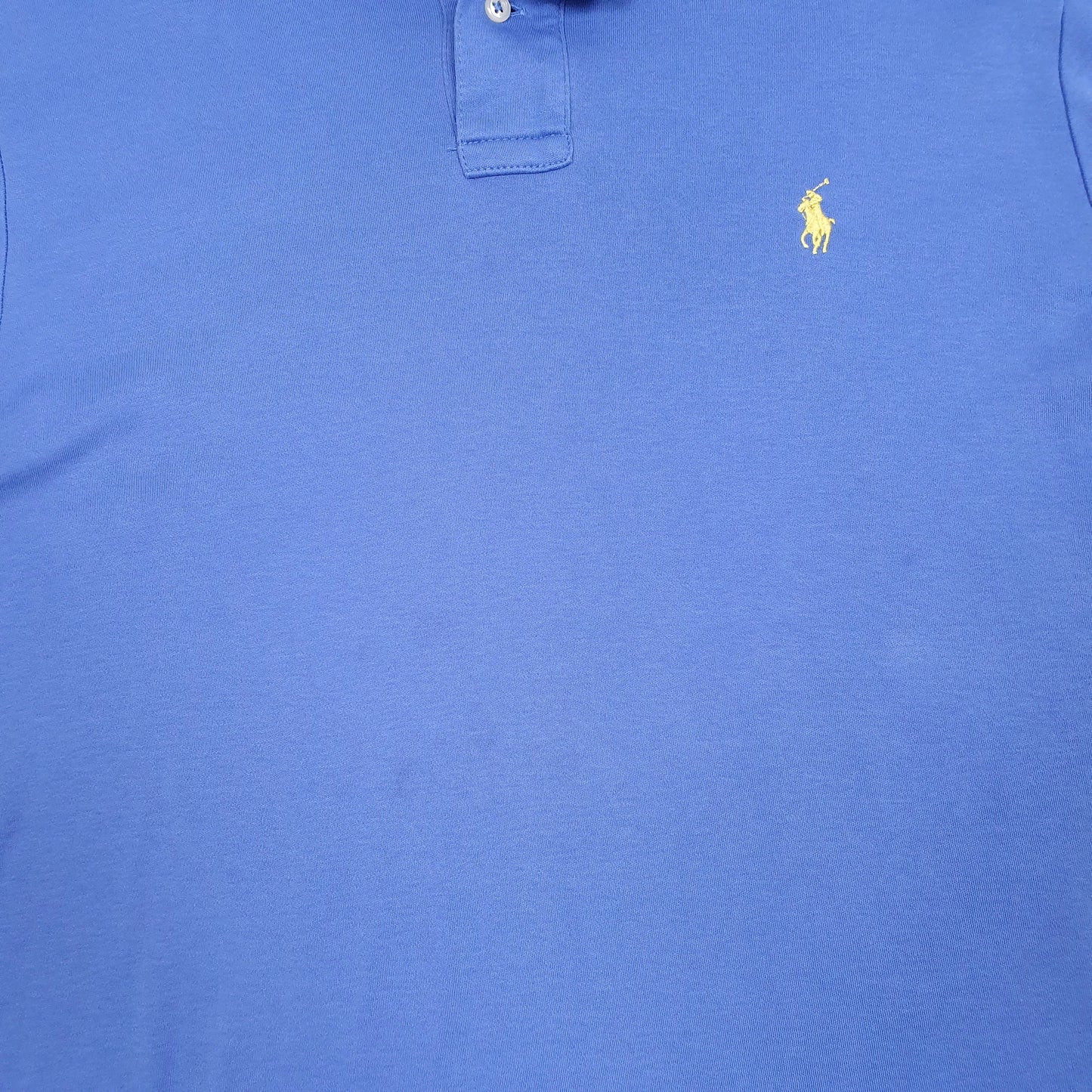 Mens Blue Polo Ralph Lauren Custom Fit  Polo Shirt
