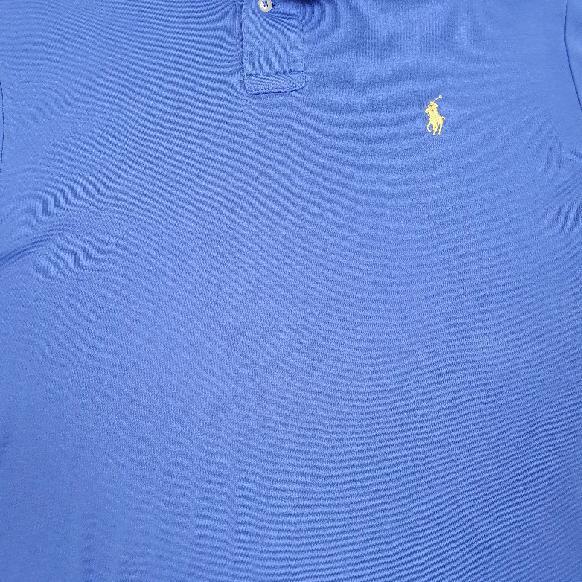 Mens Blue Polo Ralph Lauren Custom Fit  Polo Shirt
