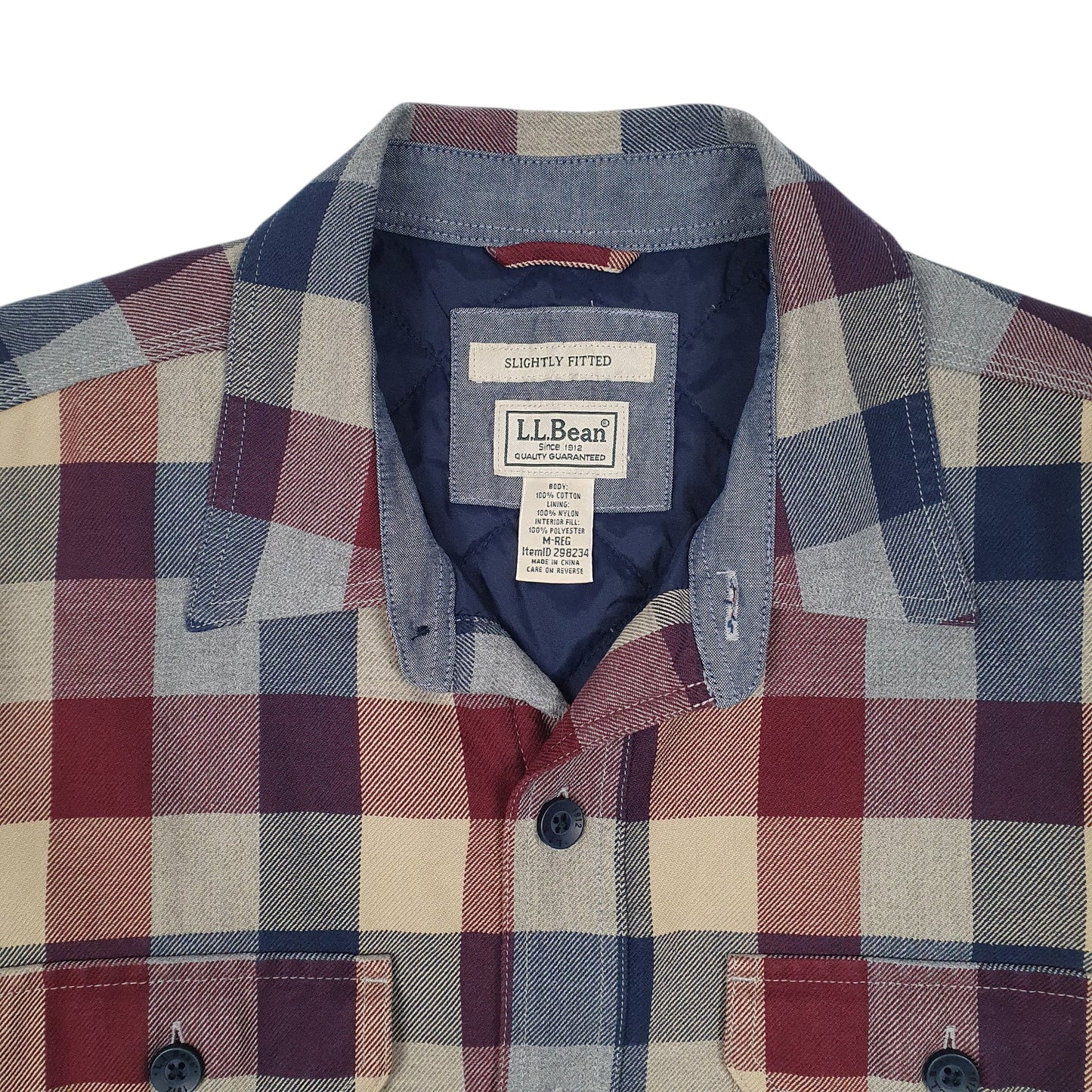 Mens Blue L.L.Bean Thick Padded  Coat