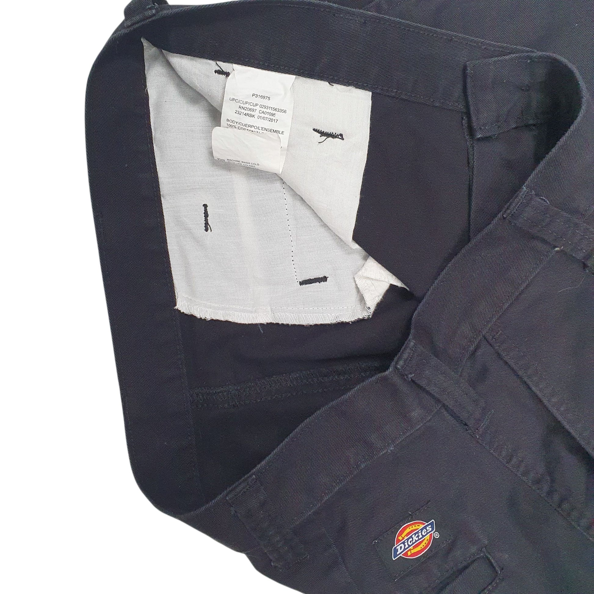 Mens Black Dickies   Trousers