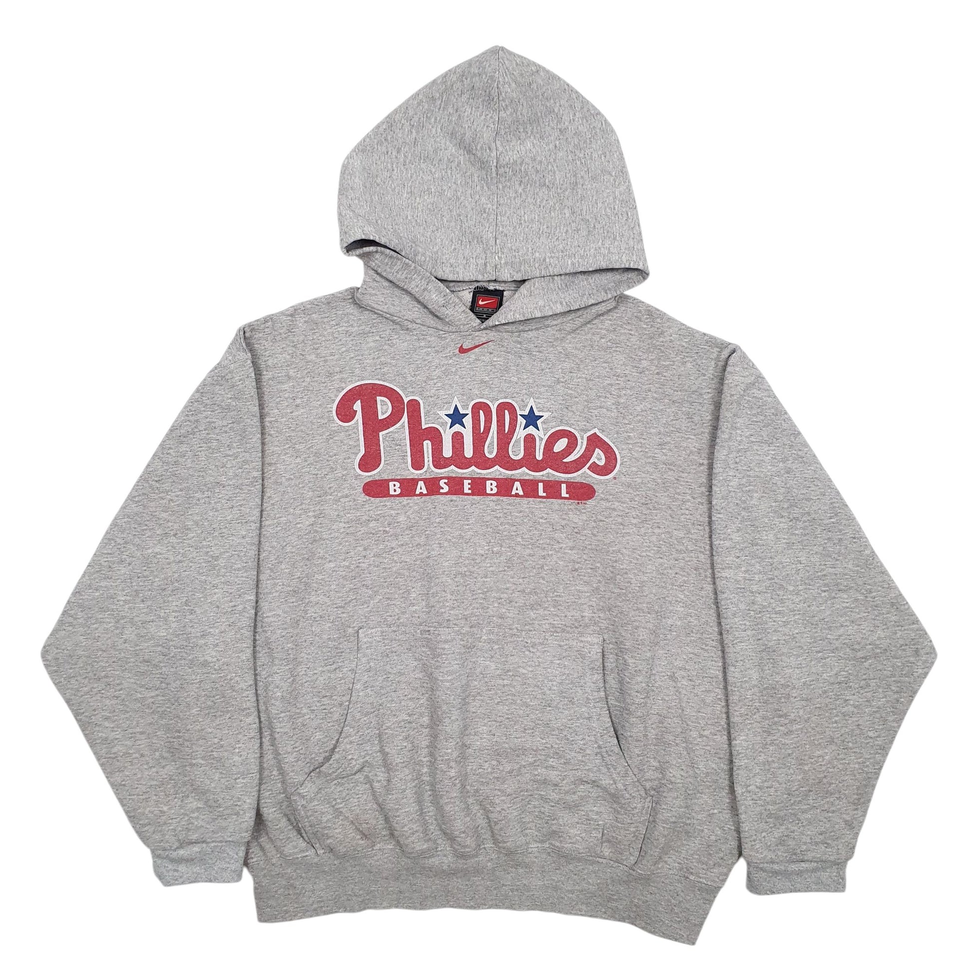 Mens Grey Nike Teams Baseball Hoodie Jumper