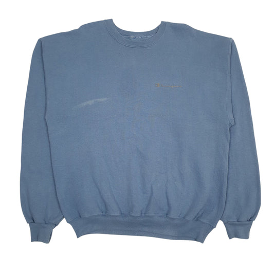 Mens Blue Champion  Crewneck Jumper
