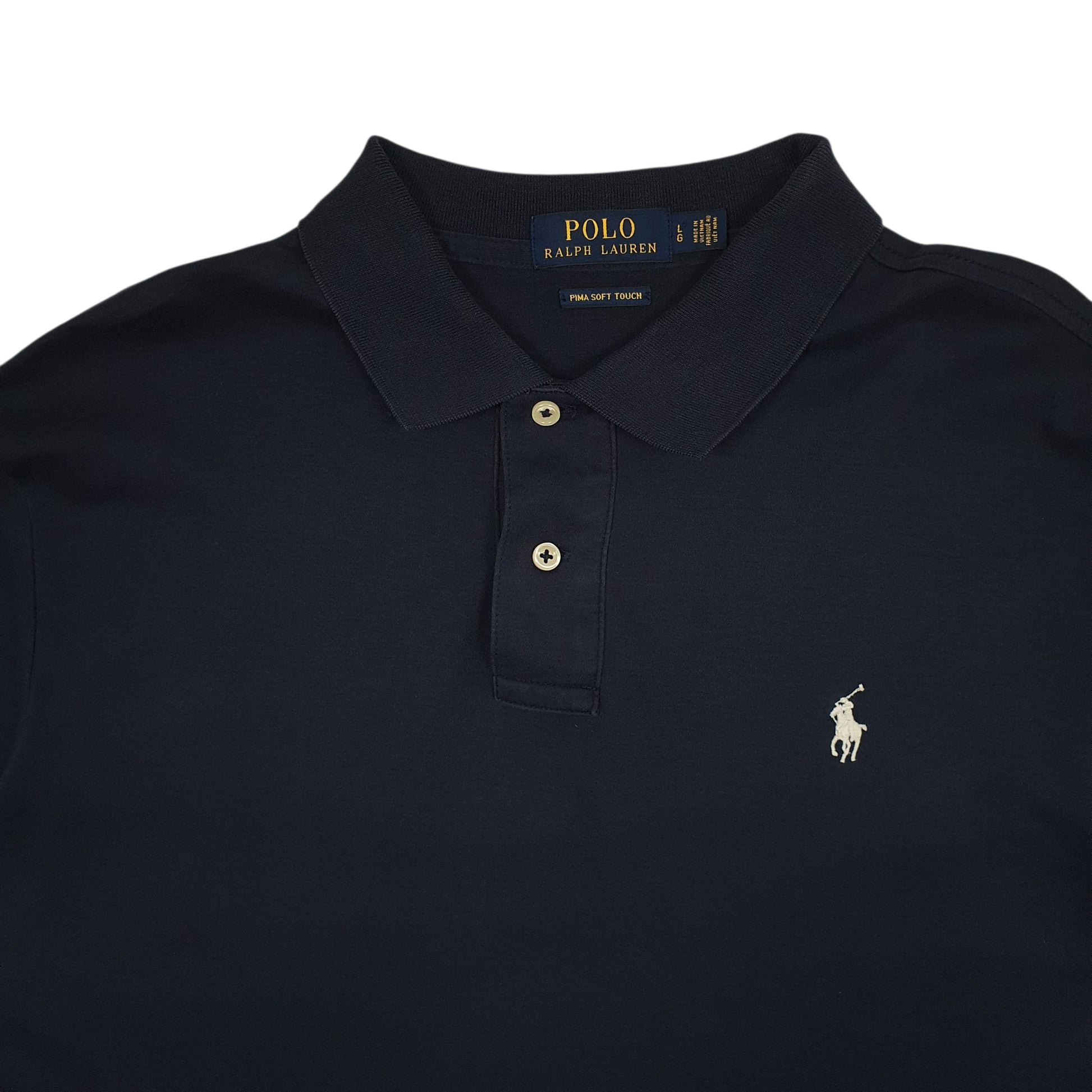 Mens Navy Polo Ralph Lauren Pima Soft Touch  Polo Shirt