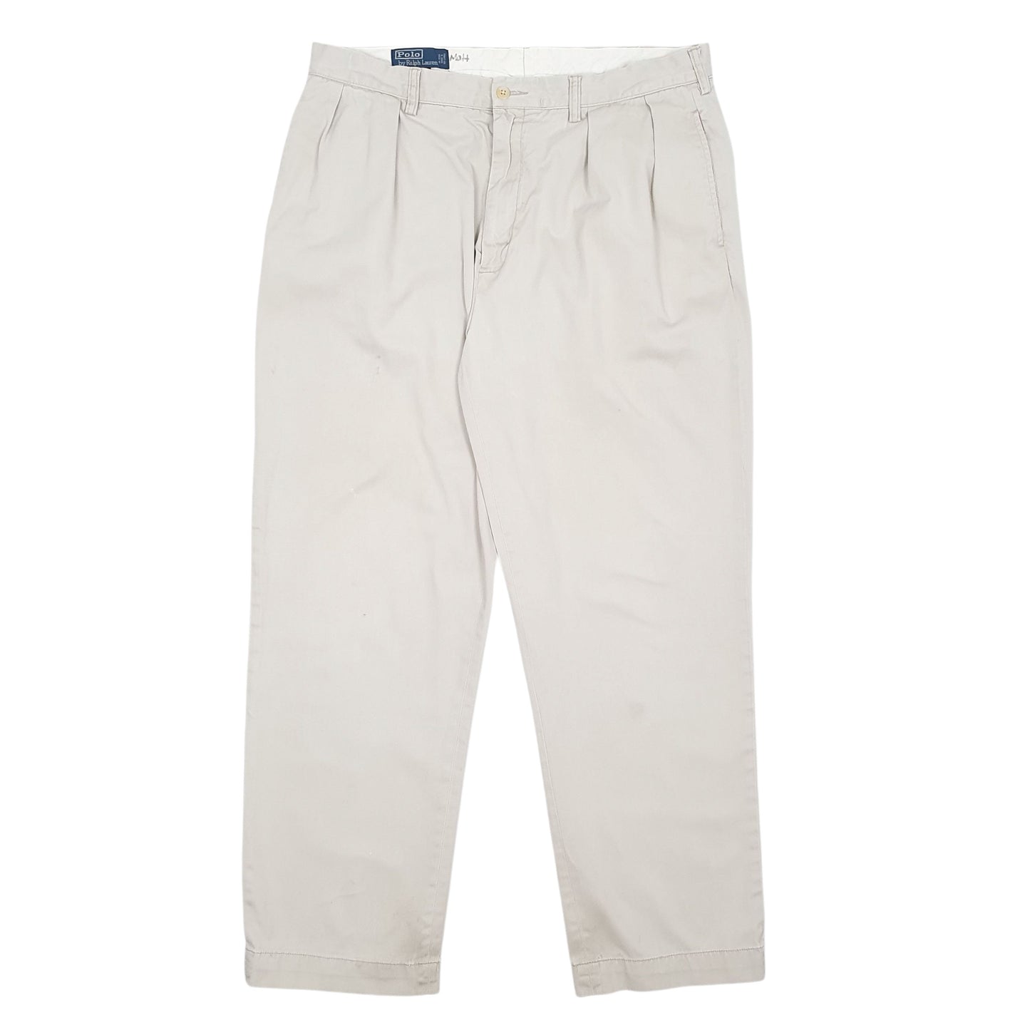 Mens Cream Polo Ralph Lauren Andrew Pant Pleated Chino Trousers