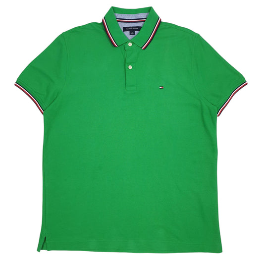 Mens Green Tommy Hilfiger  Short Sleeve Polo Shirt