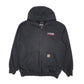 Mens Black Carhartt Hoodie Full Zip Jumper