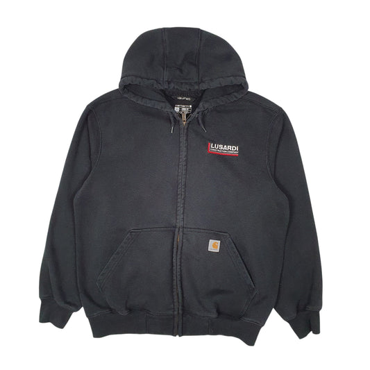Mens Black Carhartt Hoodie Full Zip Jumper