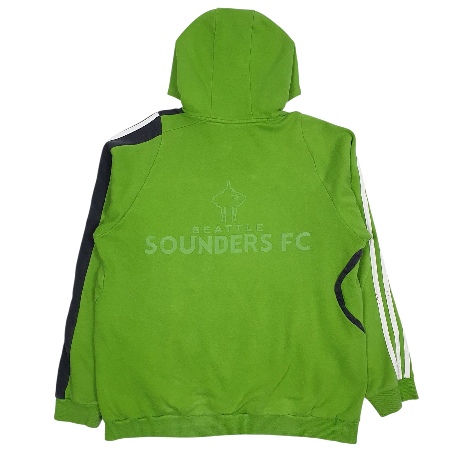 Mens Green Adidas Seattle Sounders Hoodie Jumper