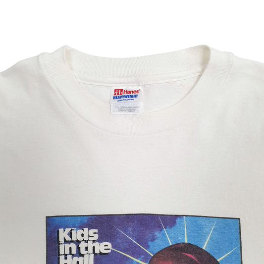 Mens White Hanes Single Stitch Vintage 90s  T Shirt